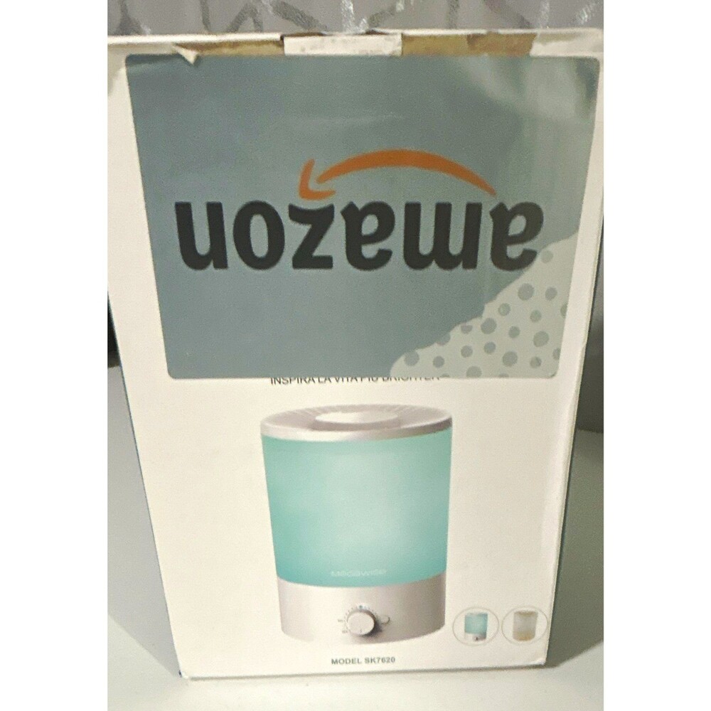 Megawise Ultrasonic Cool Mist Tabletop Humidifier, Low Noise, White, 3.5Ml